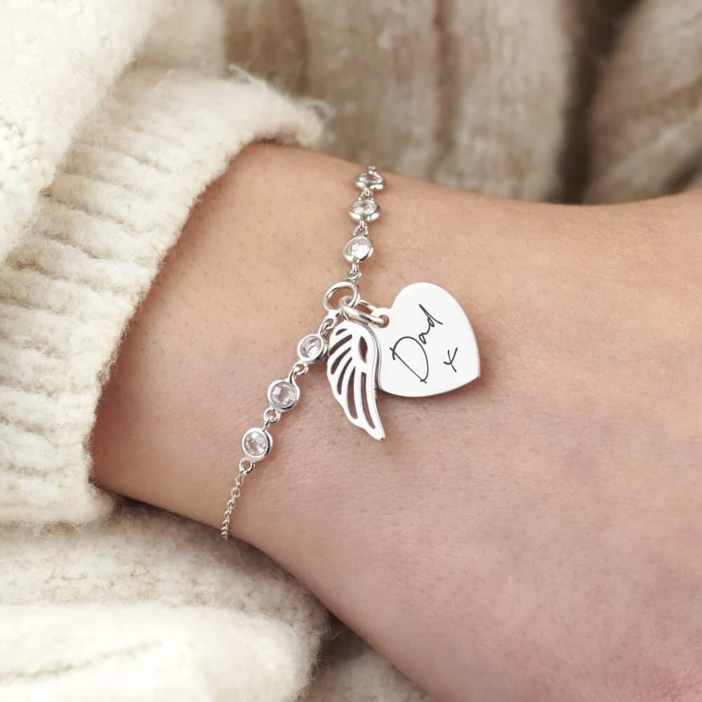 Angel Wing Handwriting Bracelet 4 Angel Wing Handwriting Bracelet - Image 2