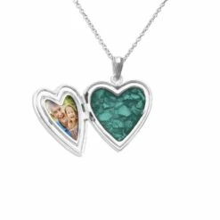 Footsteps Heart Shaped Sterling Silver Memorial Ashes Locket 15 Footsteps Heart Shaped Sterling Silver Memorial Ashes Locket -Inscripture Aqua Ashes Locket Ashes Jewellery 2 1000x1000 2