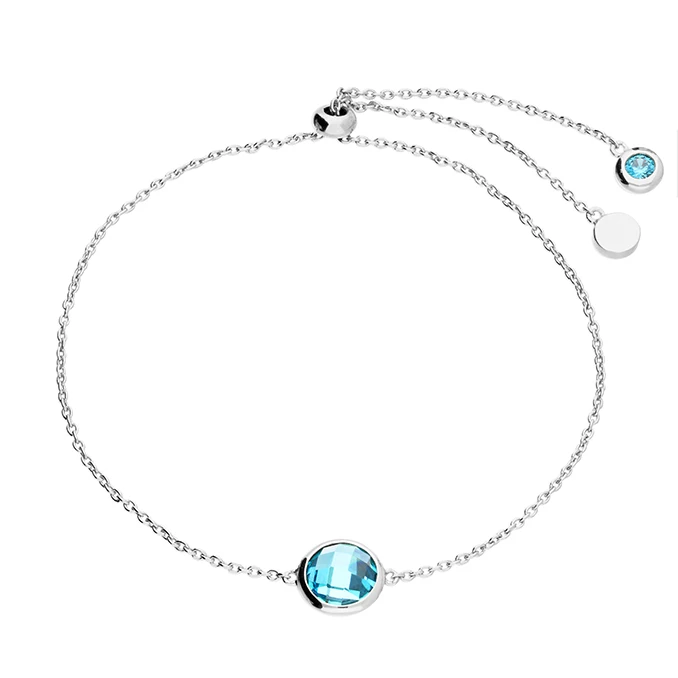 Sterling Silver Birthstone Bracelet 4 Sterling Silver Birthstone Bracelet - Image 2