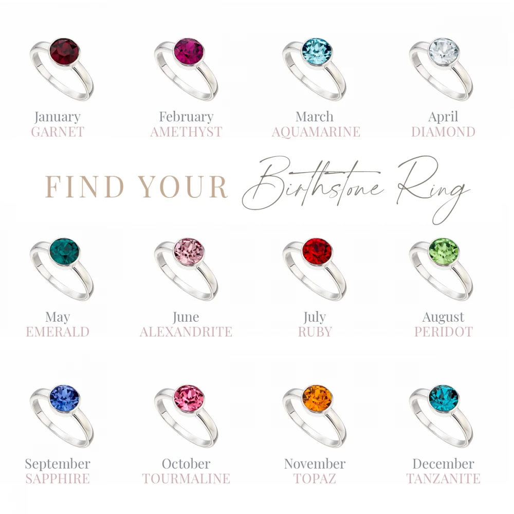 Sterling Silver Birthstone Ring 4 Sterling Silver Birthstone Ring - Image 2