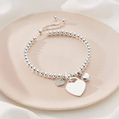 Sterling Silver Duo Handwriting Bracelet -Inscripture Diamonte Duo 1000x1000 1