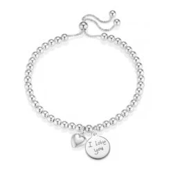 Disc Duo Handwriting Bracelet