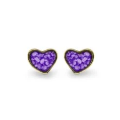 Memorial Ashes Earrings -Inscripture EV E 201 Purple Gold Ashes Earrings Ashes Jewellery 1000x1000 1