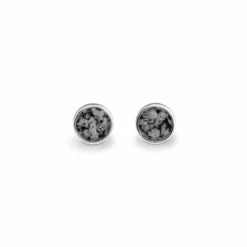 Classic Round Memorial Ashes Earrings -Inscripture EV E 202 Black Ashes Earrings Ashes Jewellery 2 Copy 1000x1000 1