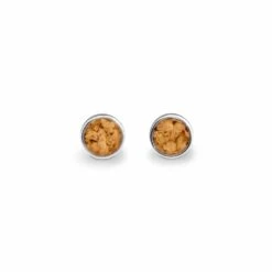Classic Round Memorial Ashes Earrings -Inscripture EV E 202 Orange Ashes Earrings Ashes Jewellery 1000x1000 1
