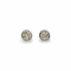 Classic Round Memorial Ashes Earrings -Inscripture EV E 202 Transparent Ashes Earrings Ashes Jewellery 1000x1000 1