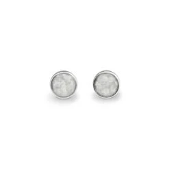 Classic Round Memorial Ashes Earrings