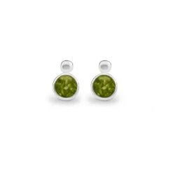 Delicate Drop Memorial Ashes Earrings -Inscripture EV E 204 Green Ashes Earrings Ashes Jewellery 1000x1000 1