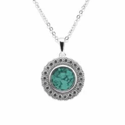 Petals Memorial Ashes Pendant -Inscripture EV P 102 Aqua Ashes Necklace Ashes Jewellery 1000x1000 1