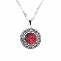 Petals Memorial Ashes Pendant -Inscripture EV P 102 Red Ashes Necklace Ashes Jewellery 1000x1000 1
