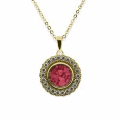 Petals Memorial Ashes Pendant -Inscripture EV P 102 Red Gold Ashes Necklace Ashes Jewellery 3 1000x1000 1