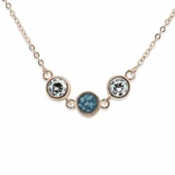 Ladies Three Of Us Memorial Ashes Necklace -Inscripture EV P 104 Blue Rose Gold Ashes Necklace Ashes Jewellery 1000x1000 1