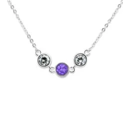 Ladies Three Of Us Memorial Ashes Necklace -Inscripture EV P 104 Purple Ashes Necklace Ashes Jewellery 1 1000x1000 1