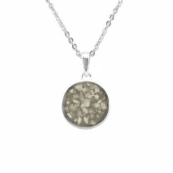 Classic Round Memorial Ashes Pendant -Inscripture EV P 105 Transparent Ashes Necklace Ashes Jewellery 1000x1000 1
