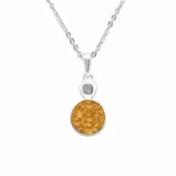 Delicate Drop Memorial Ashes Pendant -Inscripture EV P 106 Orange Ashes Necklace Ashes Jewellery 1000x1000 1