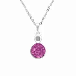 Delicate Drop Memorial Ashes Pendant -Inscripture EV P 106 Pink Ashes Necklace Ashes Jewellery 1000x1000 1