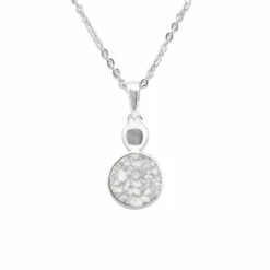 Delicate Drop Memorial Ashes Pendant -Inscripture EV P 106 White Ashes Necklace Ashes Jewellery 1000x1000 1