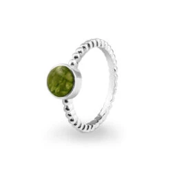 Round Bubble Band Memorial Ashes Ring -Inscripture EV R 308 Green Bubble Ashes Ring Ashes Jewellery 1000x1000 1