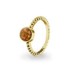 Round Bubble Band Memorial Ashes Ring -Inscripture EV R 308 Orange Gold Bubble Ashes Ring Ashes Jewellery 1000x1000 1