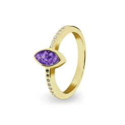 Deco Memorial Ashes Ring -Inscripture EV R 311 Purple Gold Deco Ashes Ring Ashes Jewellery 1000x1000 1