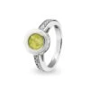 Round Halo Memorial Ashes Ring With Fine Crystals -Inscripture EV R 312 Yellow Halo Ashes Ring Ashes Jewellery 1000x1000 1