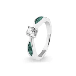 Solitaire Memorial Ashes Ring -Inscripture EV R 313 Aqua Solitaire Ashes Ring Ashes Jewellery 1000x1000 1