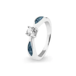 Solitaire Memorial Ashes Ring -Inscripture EV R 313 Blue Solitaire Ashes Ring Ashes Jewellery 1000x1000 1