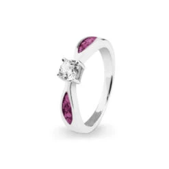Solitaire Memorial Ashes Ring -Inscripture EV R 313 Violet Solitaire Ashes Ring Ashes Jewellery 1000x1000 1