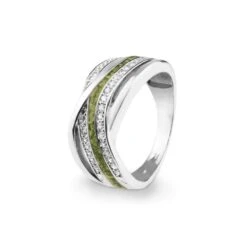 Waves Memorial Ashes Ring -Inscripture EV R 317 Green Waves Ashes Ring Ashes Jewellery 1000x1000 1