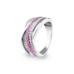 Waves Memorial Ashes Ring -Inscripture EV R 317 Pink Waves Ashes Ring Ashes Jewellery 1000x1000 1