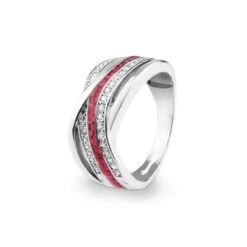 Waves Memorial Ashes Ring -Inscripture EV R 317 Red Waves Ashes Ring Ashes Jewellery 1000x1000 1