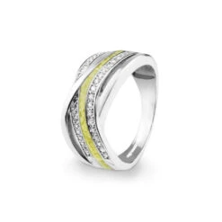 Waves Memorial Ashes Ring -Inscripture EV R 317 Yellow Waves Ashes Ring Ashes Jewellery 1000x1000 1
