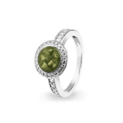 Radiance Memorial Ashes Ring -Inscripture EV R 319 Green Ashes Ring Ashes Into Jewellery 1000x1000 1