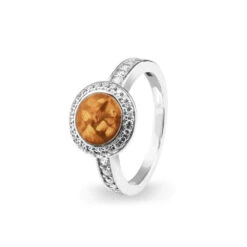 Radiance Memorial Ashes Ring -Inscripture EV R 319 Orange Ashes Ring Ashes Into Jewellery 1000x1000 1