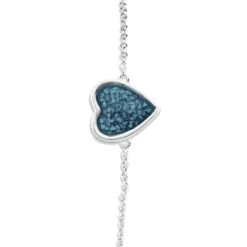 Heart Memorial Ashes Bracelet -Inscripture EW B 505 Blue Ashes Bracelet Ashes Jewellery 1000x1000 1