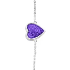 Heart Memorial Ashes Bracelet -Inscripture EW B 505 Purple Ashes Bracelet Ashes Jewellery 1000x1000 1