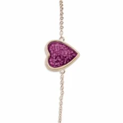 Heart Memorial Ashes Bracelet -Inscripture EW B 505 Violet Rose Gold Ashes Bracelet Ashes Jewellery 1000x1000 1
