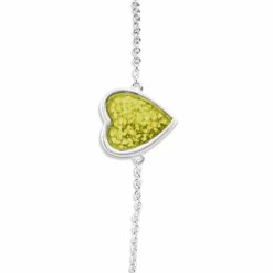 Heart Memorial Ashes Bracelet -Inscripture EW B 505 Yellow Ashes Bracelet Ashes Jewellery 1000x1000 1