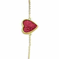 Heart Memorial Ashes Bracelet -Inscripture EW B 506 Red Gold Ashes Bracelet Ashes Jewellery 1000x1000 1