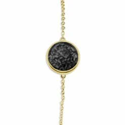 Classic Round Memorial Ashes Bracelet 28 Classic Round Memorial Ashes Bracelet -Inscripture EW B 508 Black Gold Ashes Bracelet Ashes Jewellery 1000x1000 1