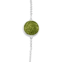 Classic Round Memorial Ashes Bracelet 26 Classic Round Memorial Ashes Bracelet -Inscripture EW B 508 Green Ashes Bracelet Ashes Jewellery 1000x1000 1