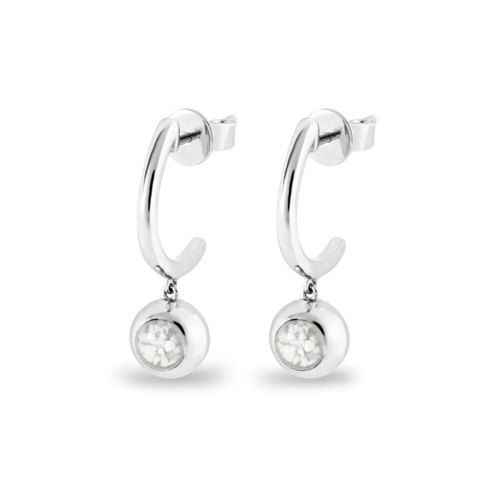 Rondure Crescent Memorial Ashes Earrings 4 Rondure Crescent Memorial Ashes Earrings - Image 2