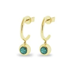 Rondure Crescent Memorial Ashes Earrings 28 Rondure Crescent Memorial Ashes Earrings -Inscripture EW E 205 2 YG AQUA Gold Ashes Earrings Ashes Jewellery 1000x1000 1