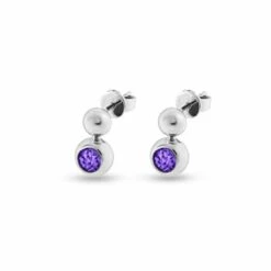 Rondure Drop Memorial Ashes Earrings -Inscripture EW E 207 2 SSWG PURPLE Ashes Earrings Ashes Jewellery 1000x1000 1