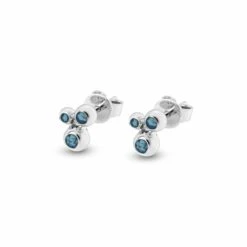 Rondure Array Triple Memorial Ashes Earrings -Inscripture EW E 208 2 SSWG BLUE Ashes Earrings Ashes Jewellery 1000x1000 1