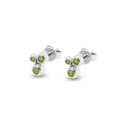 Rondure Array Triple Memorial Ashes Earrings -Inscripture EW E 208 2 SSWG GREEN Ashes Earrings Ashes Jewellery 1000x1000 1