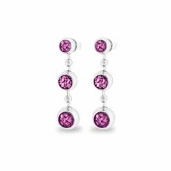 Ladies Rondure Array Triple Drop Memorial Ashes Earrings -Inscripture EW E 209 2 SSWG PINK Ashes Earrings Ashes Earrings 1000x1000 1