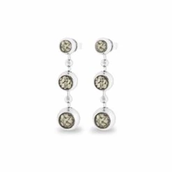 Ladies Rondure Array Triple Drop Memorial Ashes Earrings -Inscripture EW E 209 2 SSWG TRANSPARENT Ashes Earrings Ashes Earrings 1000x1000 1