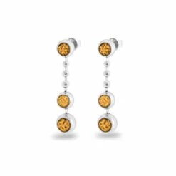 Rondure Triple Spaced Drop Memorial Ashes Earrings -Inscripture EW E 210 2 SSWG ORANGE Ashes Earrings Ashes Jewellery 1000x1000 1