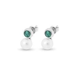 Rondure Pearl Memorial Ashes Earrings -Inscripture EW E 212 2 SSWG AQUA Ashes Earrings Ashes Jewellery 1000x1000 1
